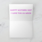 ピンクの花 カード (内部)