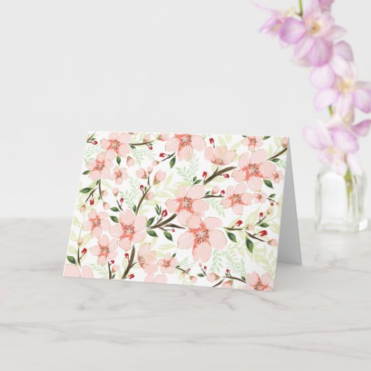 ピンクの花 カード (蘭)