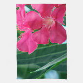 ピンクの花 キッチンタオル (縦)