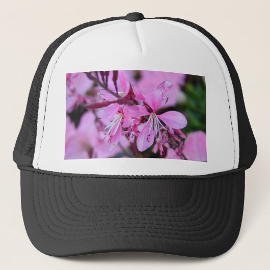 ピンクの花 キャップ (正面)