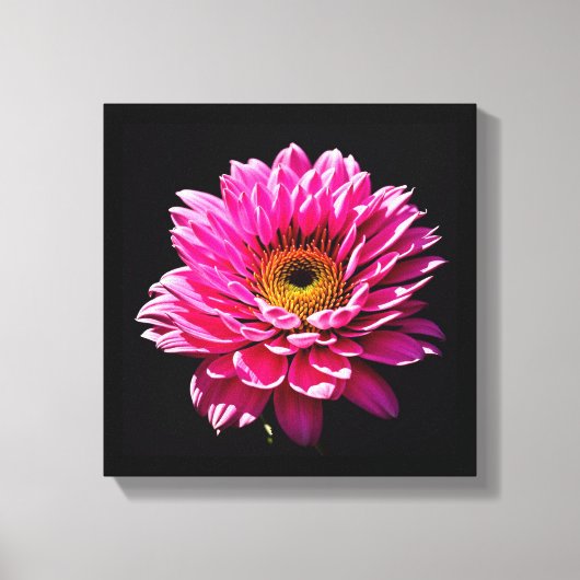 ピンクの花 キャンバスプリント (正面)