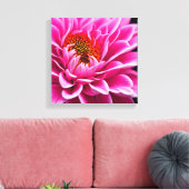 ピンクの花 キャンバスプリント (インサイチュ (リビング))