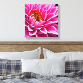 ピンクの花 キャンバスプリント (インサイチュ (寝室))
