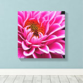 ピンクの花 キャンバスプリント (インサイチュ (ウッドフロア))