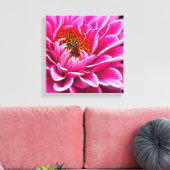 ピンクの花 キャンバスプリント (インサイチュ (リビング))
