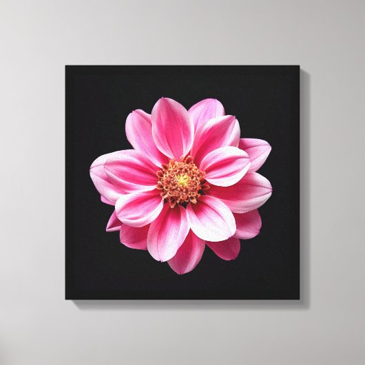 ピンクの花 キャンバスプリント (正面)