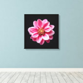 ピンクの花 キャンバスプリント (インサイチュ (ウッドフロア))