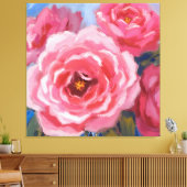 ピンクの花 キャンバスプリント (インサイチュ (リビング))