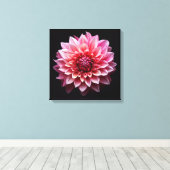 ピンクの花 キャンバスプリント (インサイチュ (ウッドフロア))