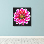 ピンクの花 キャンバスプリント (インサイチュ (ウッドフロア))