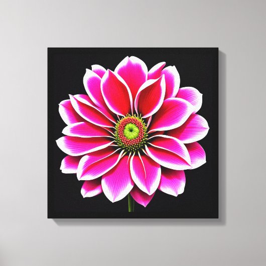 ピンクの花 キャンバスプリント (正面)