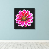 ピンクの花 キャンバスプリント (インサイチュ (ウッドフロア))