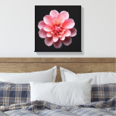 ピンクの花 キャンバスプリント (インサイチュ (寝室))
