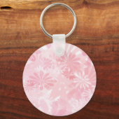 ピンクの花 キーホルダー (正面)