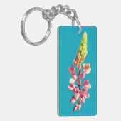 ピンクの花 キーホルダー (正面左)