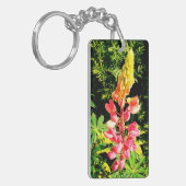 ピンクの花 キーホルダー (正面左)