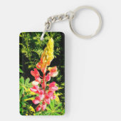 ピンクの花 キーホルダー (裏面)