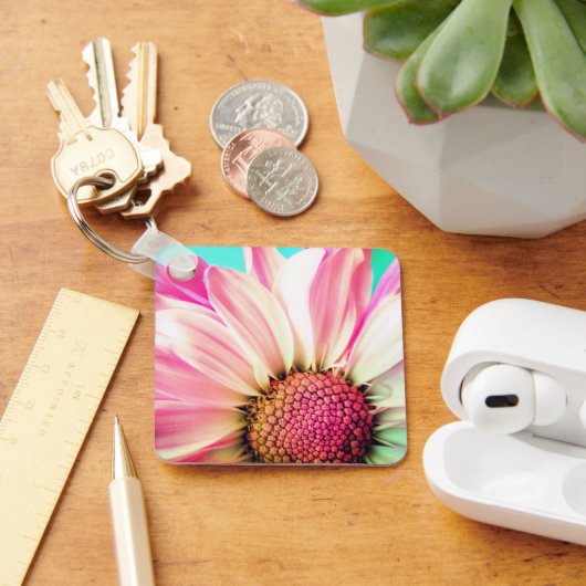 ピンクの花 キーホルダー (デスク)