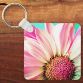 ピンクの花 キーホルダー (正面)