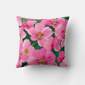 ピンクの花 クッション (裏面)