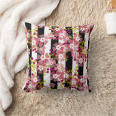 ピンクの花 クッション (ブランケット)