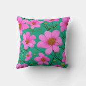 ピンクの花 クッション (裏面)