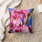 ピンクの花 クッション (ブランケット)