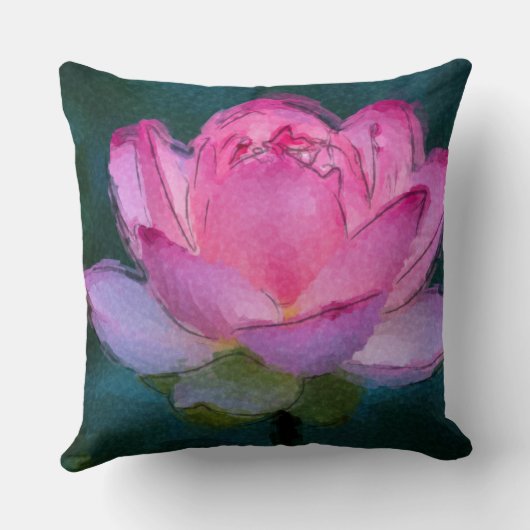 ピンクの花 クッション (裏面)