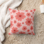 ピンクの花 クッション (ブランケット)