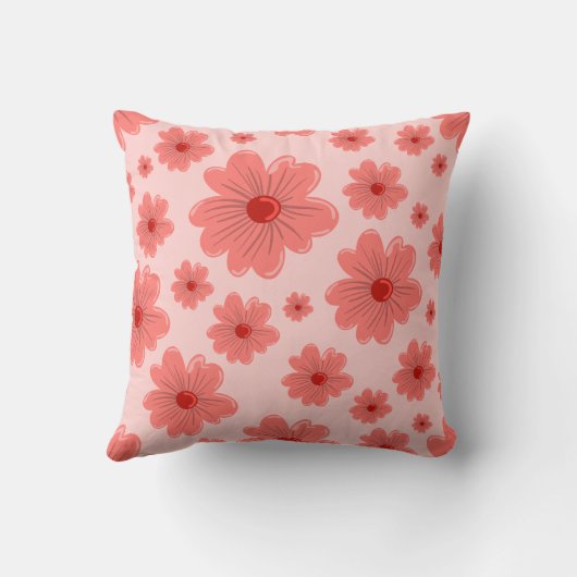 ピンクの花 クッション (裏面)