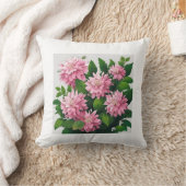 ピンクの花 クッション (ブランケット)