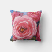 ピンクの花 クッション (正面)