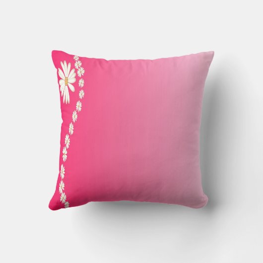 ピンクの花 クッション (裏面)
