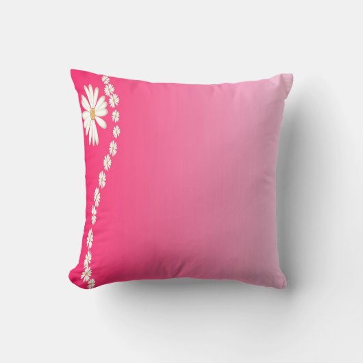 ピンクの花 クッション (正面)