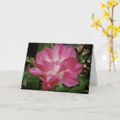 ピンクの花[グリーティングカード] カード (黄色い花)