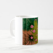 ピンクの花 コーヒーマグカップ (正面左)