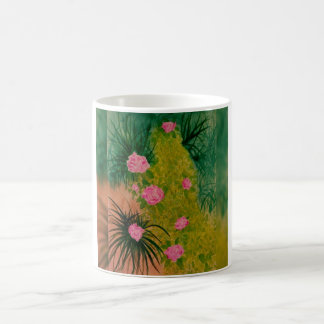 ピンクの花 コーヒーマグカップ
