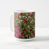 ピンクの花 コーヒーマグカップ (正面左)