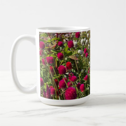 ピンクの花 コーヒーマグカップ (左)