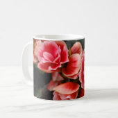 ピンクの花 コーヒーマグカップ (正面左)
