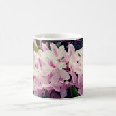 ピンクの花 コーヒーマグカップ (中央)