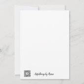 ピンクの花 サンキューカード (裏面)