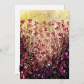 ピンクの花 サンキューカード (正面/裏面)