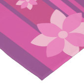 ピンクの花 ショートテーブルランナー (コーナー)