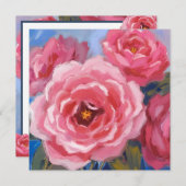 ピンクの花 シーズンカード (正面/裏面)