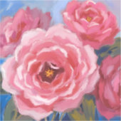 ピンクの花 シール (正面)
