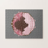 ピンクの花 ジグソーパズル (横)
