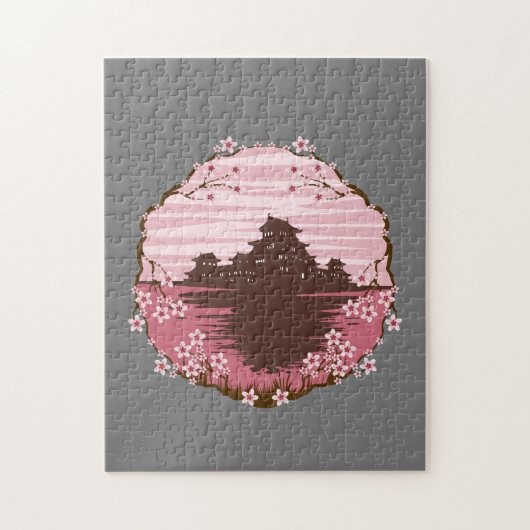 ピンクの花 ジグソーパズル (縦)