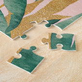 ピンクの花 ジグソーパズル (側面)