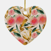 ピンクの花 セラミックオーナメント (裏面)